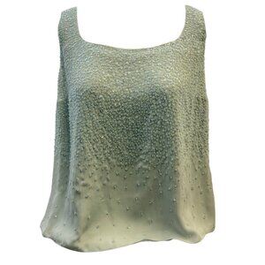 Anna Klein Embellished Tank Top